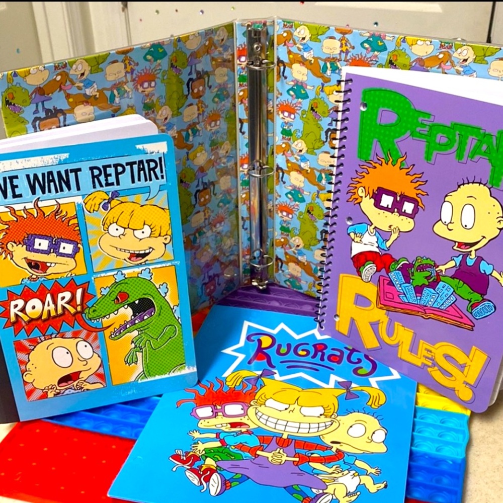 Nickelodeon Rugrats Themed Notebooks and Binder - Blue, Purple, Green - Picture 12 of 12